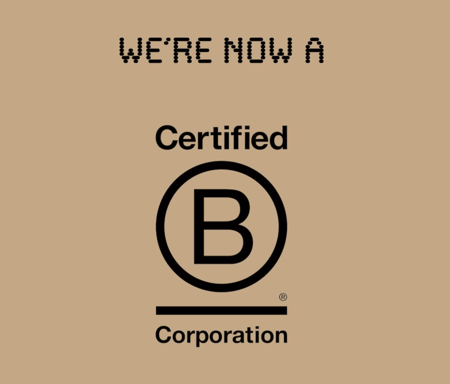 B Corp Logo + Tagline