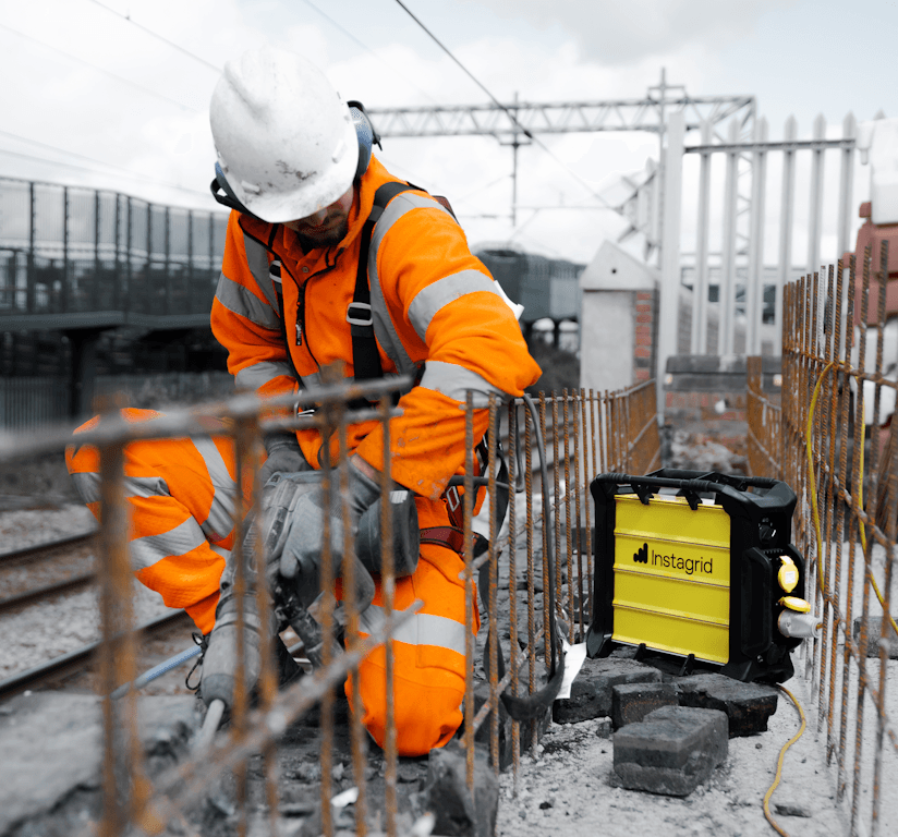 GO RAIL used to power a demolition hammer