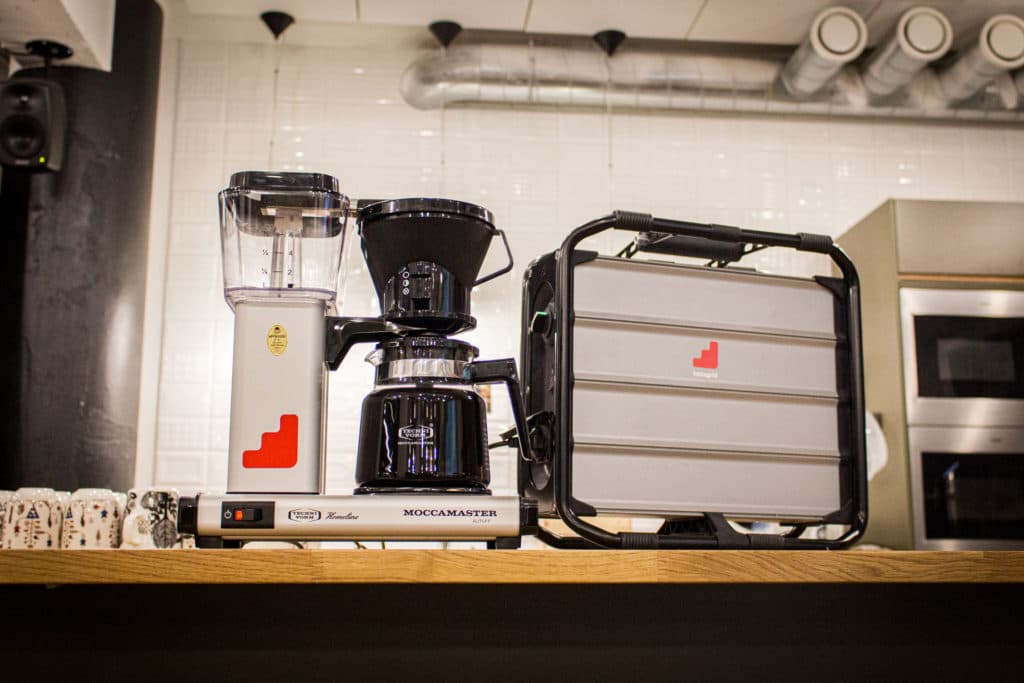 Moccamaster (1520W) coffee machine powered by instagrid ONE Max
