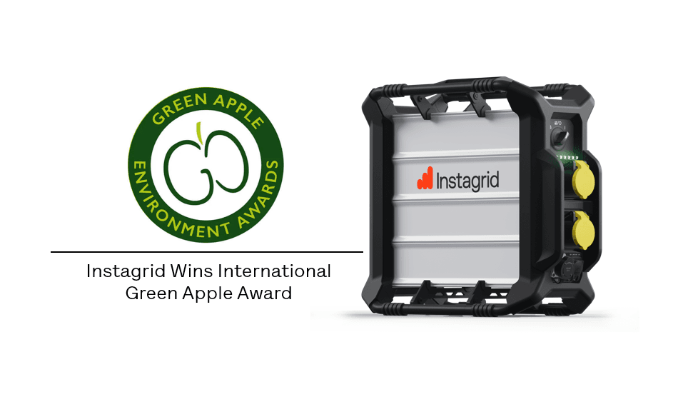 Instagrid awarded a 2026 International Green Apple Award
