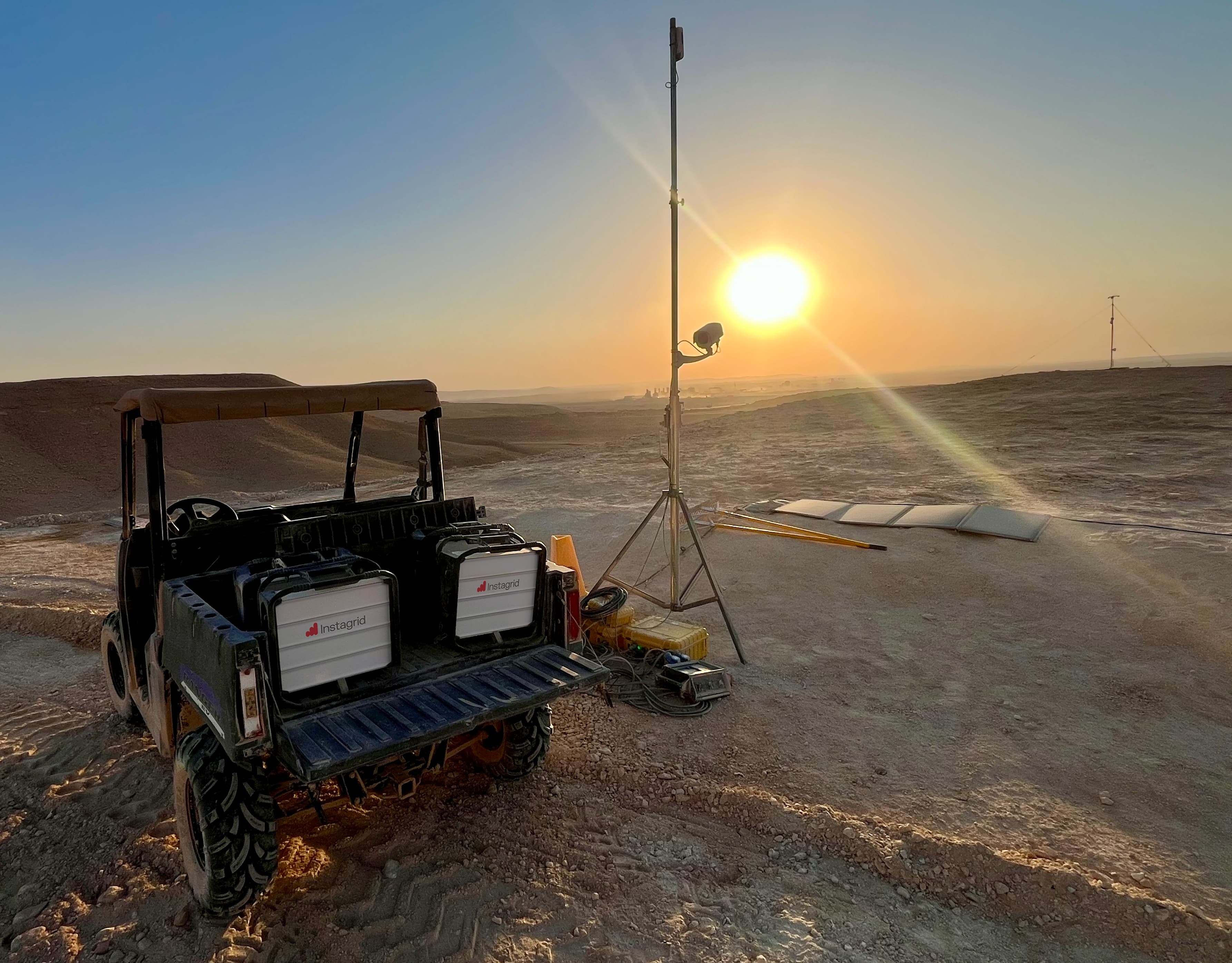 Instagrid units on site at the Extreme H world cup in Saudi Arabia