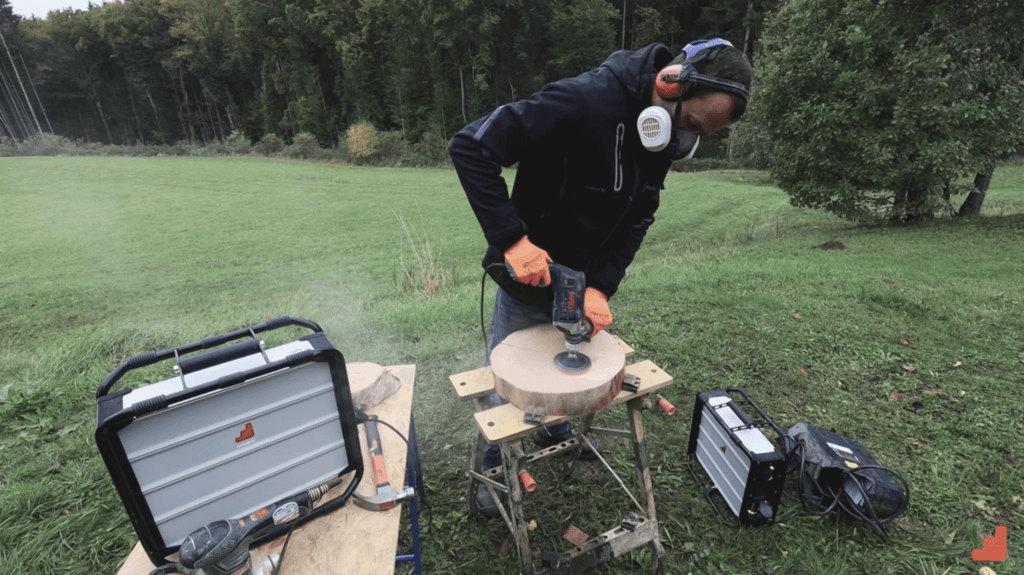 woodworking circular saw and orbital sander powered by instagrid ONE Max