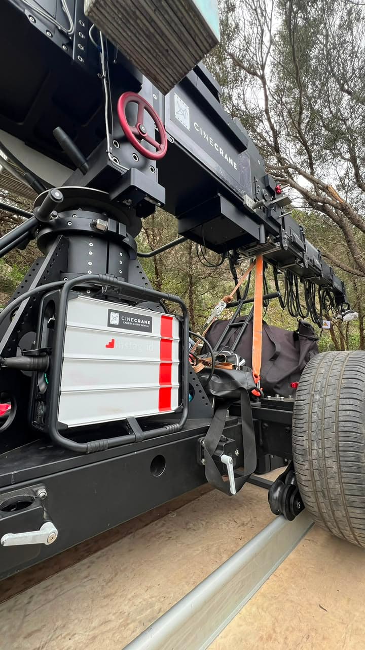 Instagrid powering a crane on set of the Odyssey