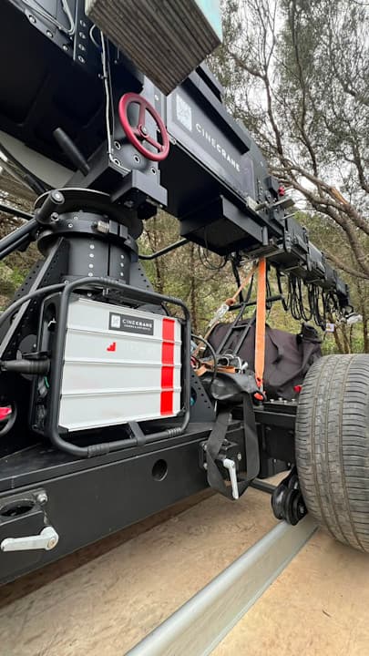 Instagrid powering a crane on set of the Odyssey